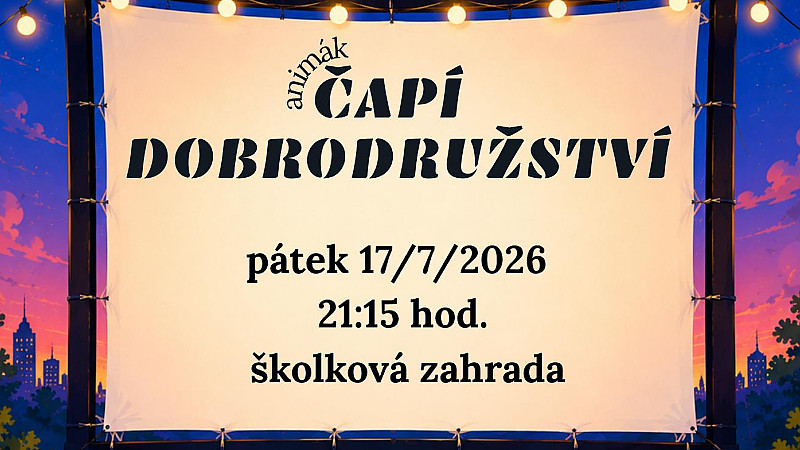 Letní kino na Oznici - animák Čapí dobrodružství.